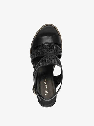 SANDALO DONNA - TAMARIS NERO - 1-28337-46 4