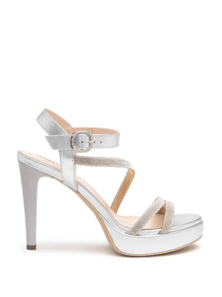 SANDALO DONNA - NERO GIARDINI ARGENTO - E513150DE