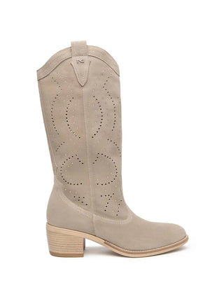 STIVALE DONNA - NERO GIARDINI BEIGE - E615122D