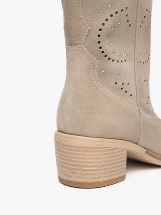 STIVALE DONNA - NERO GIARDINI BEIGE - E615122D 3