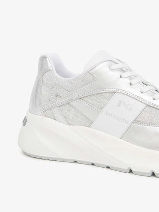 SNEAKERS DONNA - NERO GIARDINI ARGENTO - E615183D 3