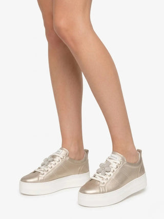 SNEAKERS DONNA - NERO GIARDINI ORO - E615312D 5