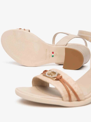 SANDALO DONNA - NERO GIARDINI BEIGE - E615881D 4