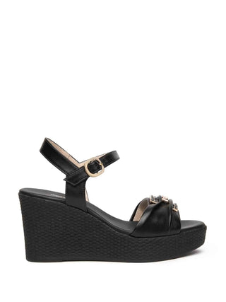 SANDALO DONNA - NERO GIARDINI NERO - E615980D 1