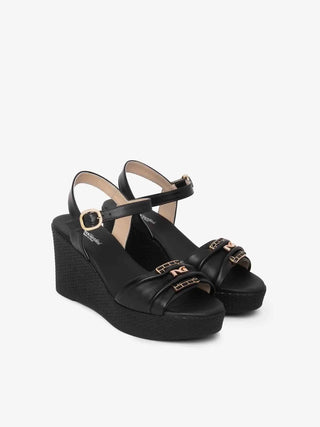 SANDALO DONNA - NERO GIARDINI NERO - E615980D 2