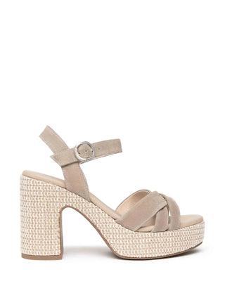 SANDALO DONNA - NERO GIARDINI BEIGE - E616070D