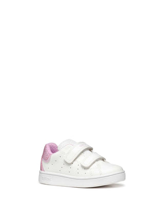 SNEAKERS BAMBINA - GEOX BIANCO-ROSA - B365MA 054BJ 2