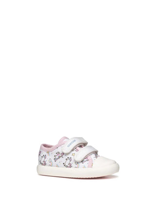 SNEAKERS BAMBINA - GEOX BIANCO-ROSA - B451MB 000AN 4