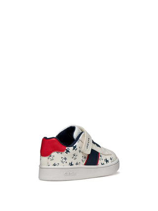 SNEAKERS BAMBINO - GEOX BIANCO-ROSSO - B455LA 000BC 4