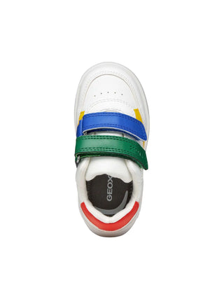 SNEAKERS BAMBINO - GEOX BIANCO-VERDE - B555LA 000BC 5