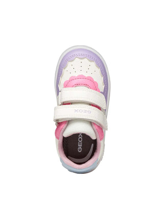SNEAKERS BAMBINA - GEOX BIANCO-LILLA - B555MA 000BC 5