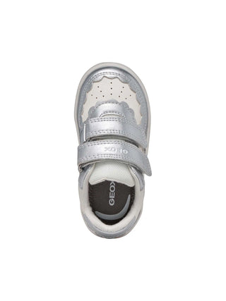 SNEAKERS BAMBINA - GEOX BIANCO-ARGENTO - B555MA 054AJ 5