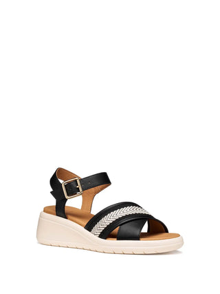 SANDALO DONNA - GEOX NERO - D550EG 05411 2