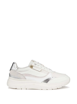 SNEAKERS DONNA - GEOX BIANCO-ARGENTO - D56YNE 0BCBN
