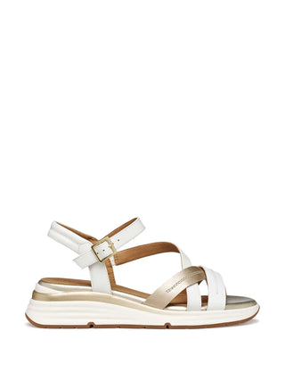 SANDALO DONNA - GEOX BIANCO-ORO - D650JA 054AJ