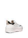 SNEAKERS DONNA - GEOX BIANCO-ORO - D651FB 09BBN 4