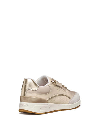 SNEAKERS DONNA - GEOX BEIGE-ORO - D65NQB 054AC 4