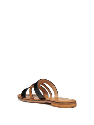 SCALZATO DONNA - GEOX NERO-CAMEL - D65YMP 0001J 3