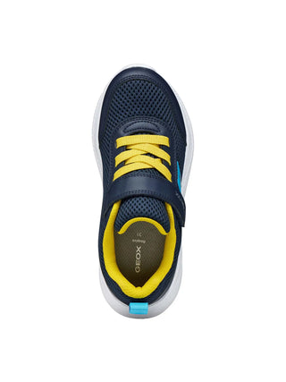 SNEAKERS RAGAZZO - GEOX NAVY-GIALLO - J36GBA 01454 5