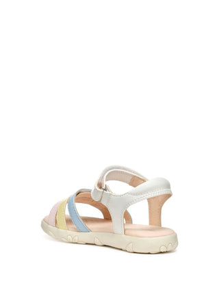SANDALO RAGAZZA - GEOX BIANCO-MULTI - J458ZD 000BC 3