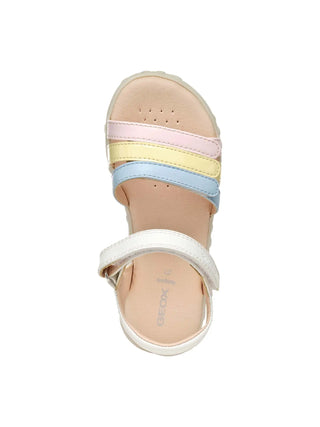 SANDALO RAGAZZA - GEOX BIANCO-MULTI - J458ZD 000BC 5