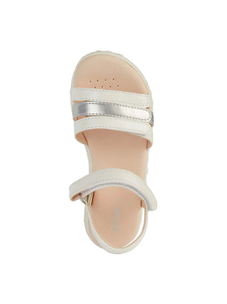 SANDALO RAGAZZA - GEOX BIANCO-ARGENTO - J458ZD 000NF 5