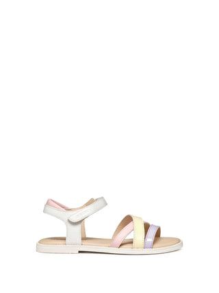 SANDALO RAGAZZA - GEOX BIANCO-LILLA - J5235D 000BC