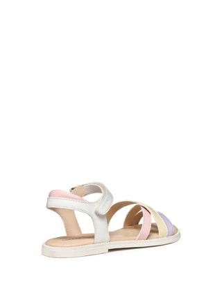 SANDALO RAGAZZA - GEOX BIANCO-LILLA - J5235D 000BC 4