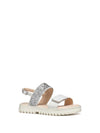 SANDALO RAGAZZA - GEOX BIANCO-ARGENTO - J556EA 0BCEW 2