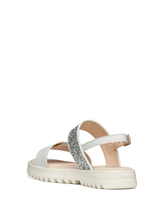 SANDALO RAGAZZA - GEOX BIANCO-ARGENTO - J556EA 0BCEW 3