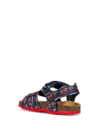 SANDALO RAGAZZO - GEOX NAVY-ROSSO - J658LC 0006A 3