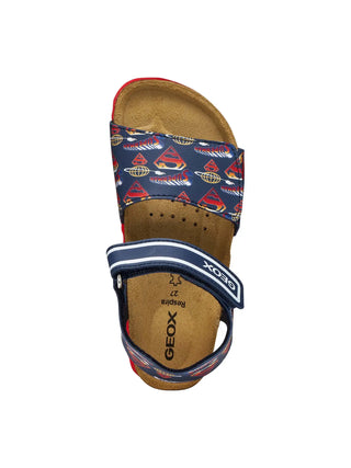 SANDALO RAGAZZO - GEOX NAVY-ROSSO - J658LC 0006A 5