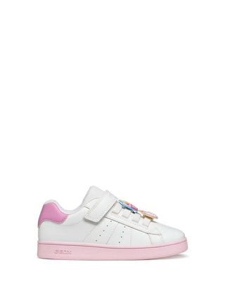 SNEAKERS RAGAZZA - GEOX BIANCO-ROSA - J65LRF 000BC