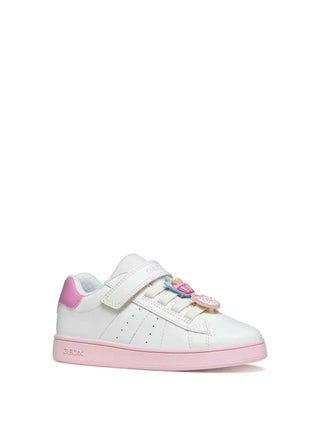 SNEAKERS RAGAZZA - GEOX BIANCO-ROSA - J65LRF 000BC 2