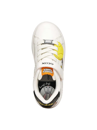SNEAKERS RAGAZZA - GEOX BIANCO-NERO - J65LSE 054FU 5