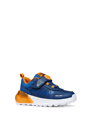 SNEAKERS RAGAZZO - GEOX NAVY-ARANCIO - J65LYA 011CE 2