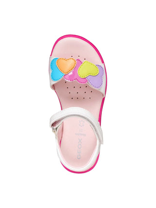 SANDALO RAGAZZA - GEOX BIANCO-MULTI - J65P1D 000BC 5
