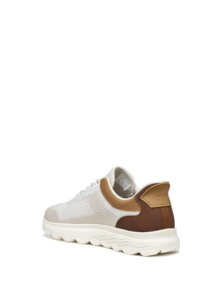 SNEAKERS UOMO - GEOX BIANCO-MARRONE - U65MPE 06KEK 3