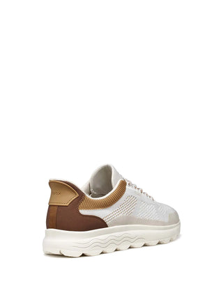SNEAKERS UOMO - GEOX BIANCO-MARRONE - U65MPE 06KEK 4