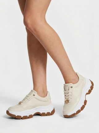 SNEAKERS DONNA - GUESS CREMA - FLFBRT PEL12 5