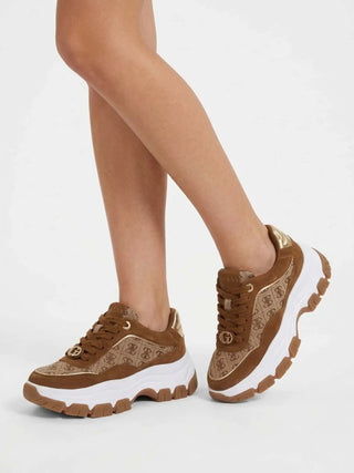 SNEAKERS DONNA - GUESS BEIGE-MARRONE - FLPBT3 FAL12 7