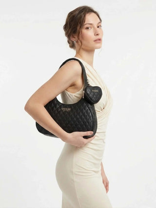 HOBO DONNA - GUESS NERO - HWQG98 94010 4