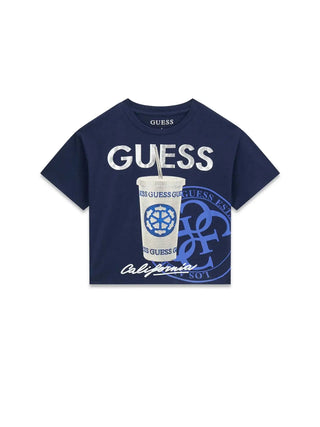 T-SHIRT RAGAZZA - GUESS KIDS BLU - J6GI06 K6YW4