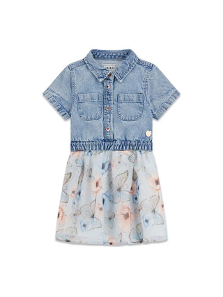 ABITO BAMBINA - GUESS KIDS BLU - K6RK16 D4EU0