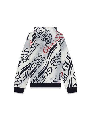 FELPA RAGAZZO - GUESS KIDS ROSSO-BLU - L6RQ00 KA6R4 2
