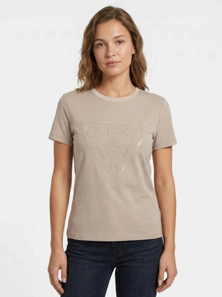 T-SHIRT DONNA - GUESS ATHLEISURE BEIGE - V2YI07 K8HM0 3