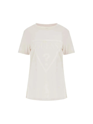 T-SHIRT DONNA - GUESS ATHLEISURE BIANCO SPORCO - V2YI07 K8HM0