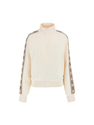 FELPA DONNA - GUESS ATHLEISURE BIANCO SPORCO - V2YQ16 KB3P2