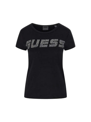 T-SHIRT DONNA - GUESS ATHLEISURE NERO - V4BI16 KCIV1