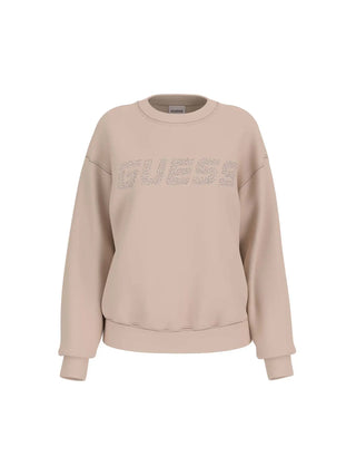 FELPA DONNA - GUESS ATHLEISURE BEIGE - V4BQ15 K7UW2